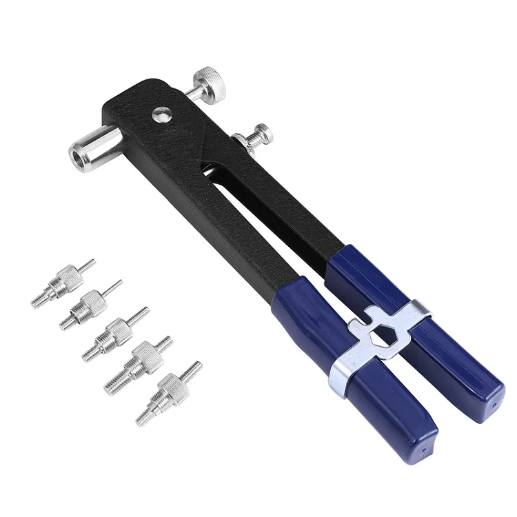 6pcs 86 шт. ручная заклепка глухая тяжелое оружие гайка вставка Резьбовая ручная Клепка набор M3-M8 Заклепка гайка гвоздь пистолет набор бытовой ремонт инструменты - Цвет: 6pcs