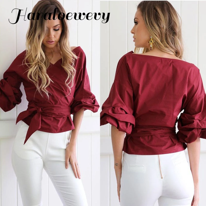 Модные женские топы с открытыми плечами рюшами рукавами завязками на талии