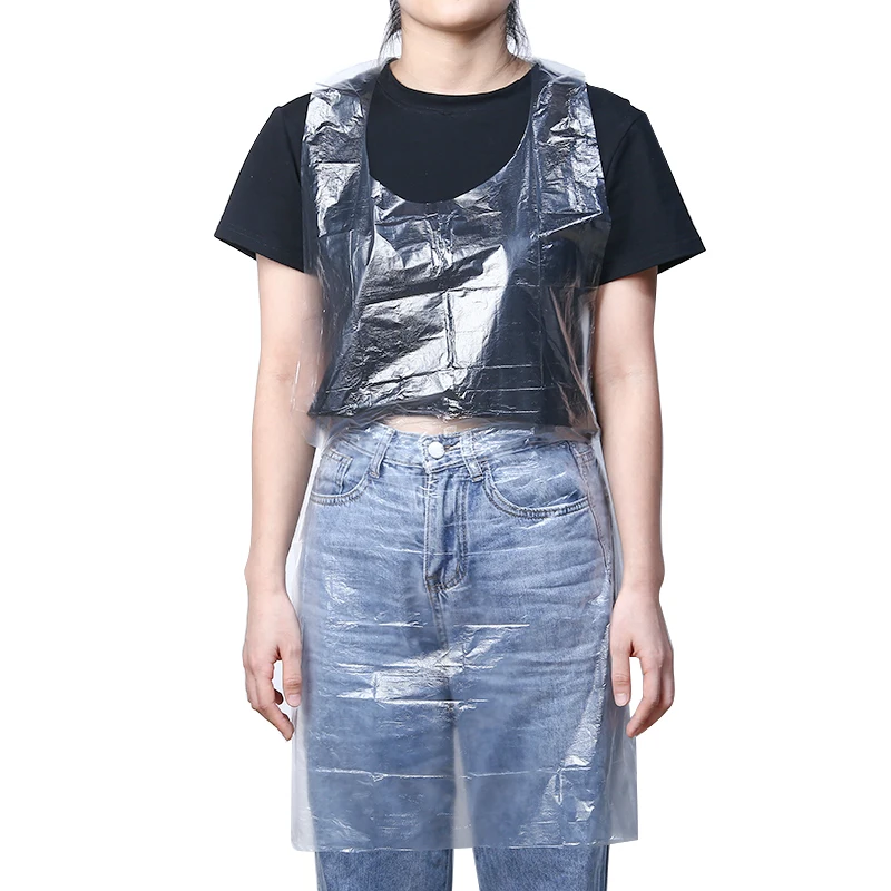 

100 шт. одноразовые фартуки Водонепроницаемый маслонепроницаемый взрослых фартук для барбекю печь для приготовления пищи одежда кухня плас...