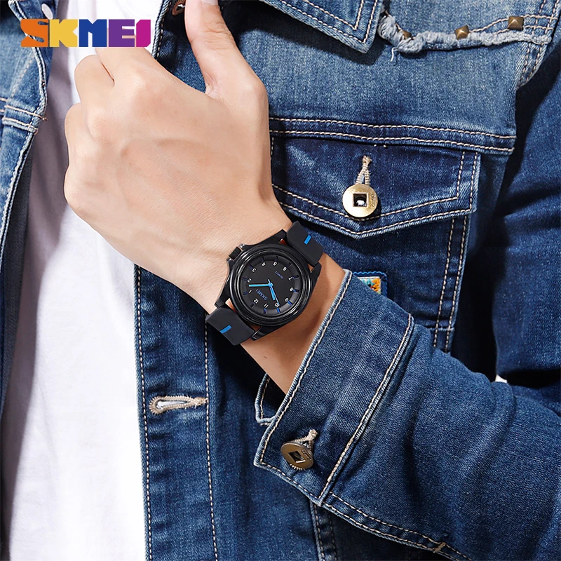 2020 SKMEI лучшие Брендовые мужские кварцевые наручные часы стиль экокожа