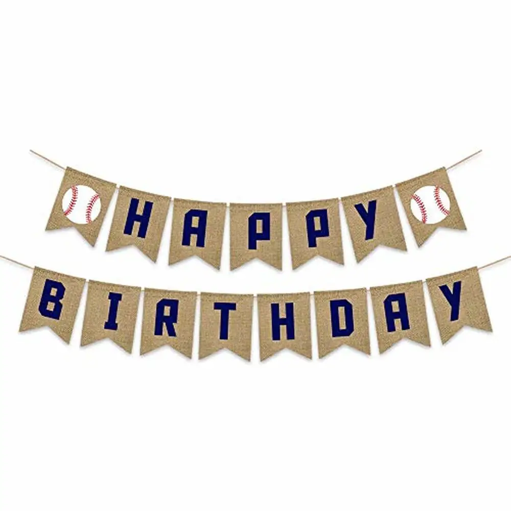 Декорированном мешковиной горшке Бейсбол украшение для торта на день рождения