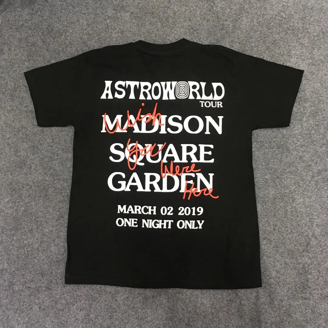19ss ASTROWORLD футболка для такси Тревиса Скотта MSG 1:1 Высококачественная Astroworld уличная