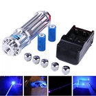 Синяя лазерная указка 450 нм, лазерный фонарик высокой мощности, поджигающий спичек, самый мощный лазер, прицел, поджигание спичек, охотничье оборудование