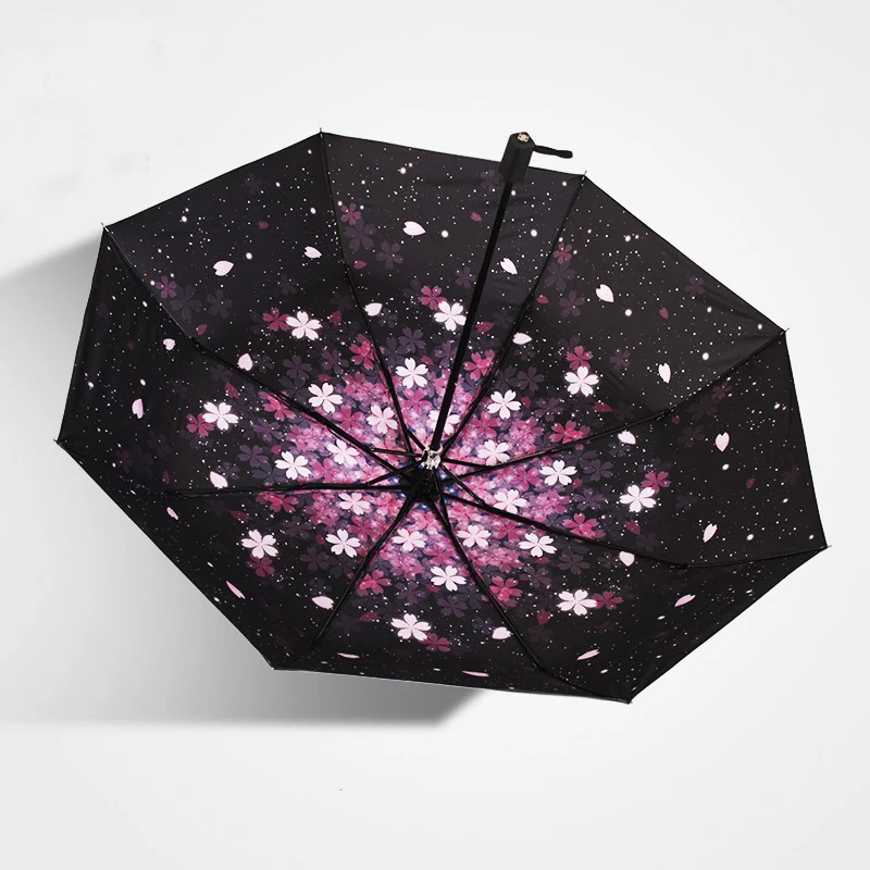 

Цветочный зонтик от дождя для женщин анти-УФ Автоматический 8K складной ветрозащитный водонепроницаемый зонтик дорожный женский зонт