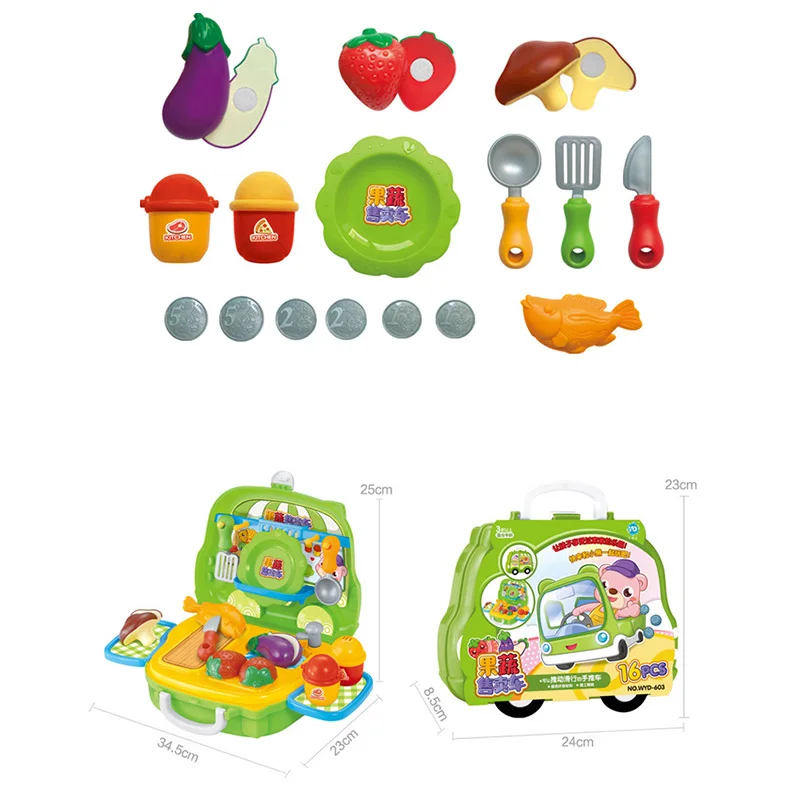 

Play Operating Kit for Kids Kitchenware Set Roleplay Toddler Playhouse Game Food Truck BM88