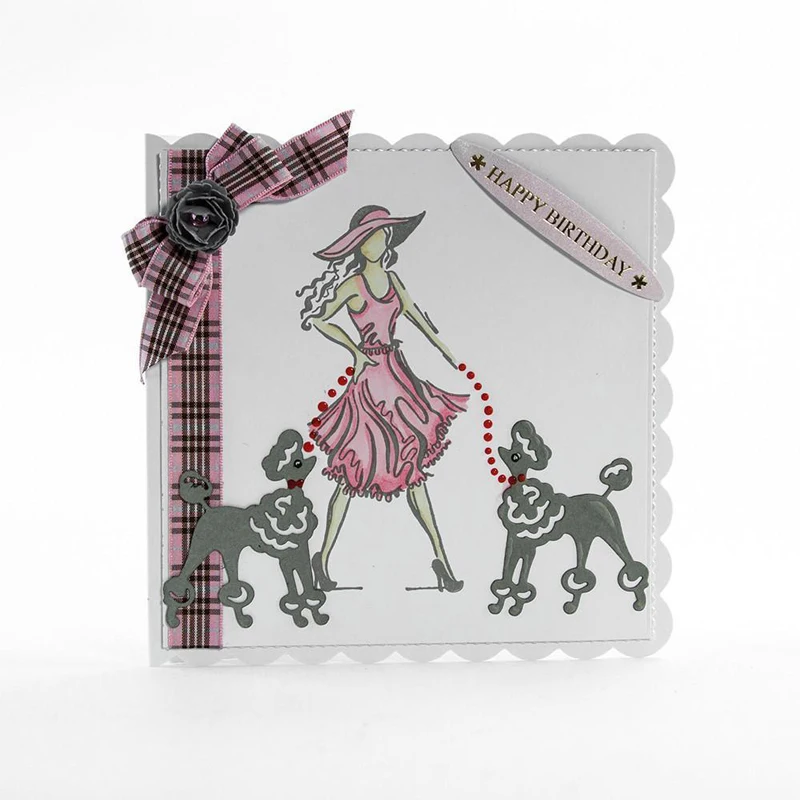 Металлические трафареты для вырезания пуделя домашнего животного изготовления