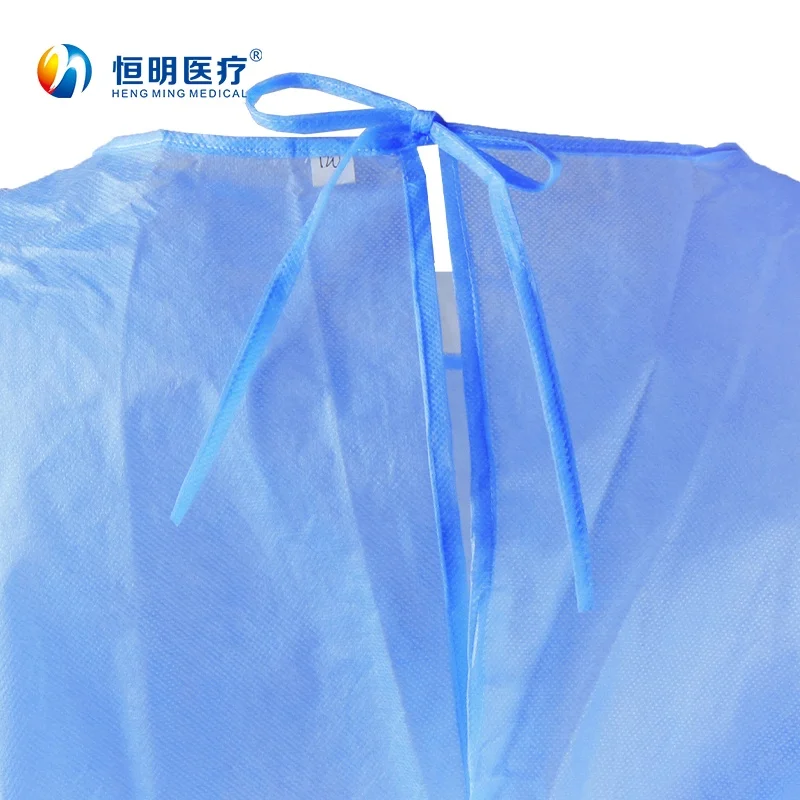 

10pcs Premium Hospital Medical Quality Isolation Gown newest medical and surgical gown disposable reinforced sewing machine