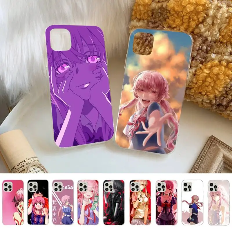 

RuiCaiCa Mirai Nikki Future Diary Gasai Yuno Phone Case for iphone 13 8 7 6 6S Plus X 5S SE 2020 XR 11 12 mini pro XS MAX