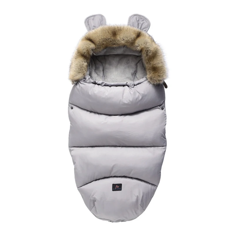 Спальный мешок для детской коляски зимний теплый спальный ветрозащитный