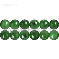 natural stone beads for jewelry making undyed green nephrite jade precious gemstone 6 8 10mm beads online bulk wholesale supply