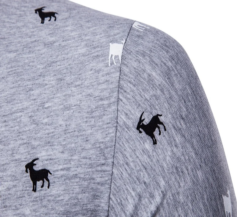 

Men's T-shirt short sleeve lapel trend printing Luo men's business casual fashion thin T-shirt