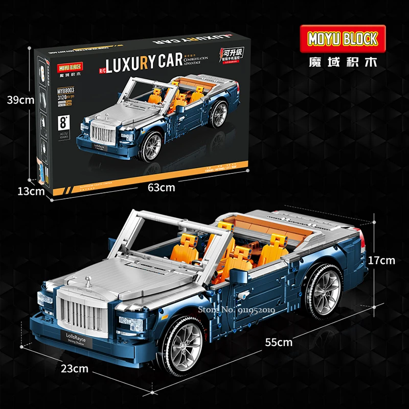 

3120Pcs New Technical Series Sports Car Building Blocks Set Bricks Convertible Super Sports Car Educational Toys For Kids Gif