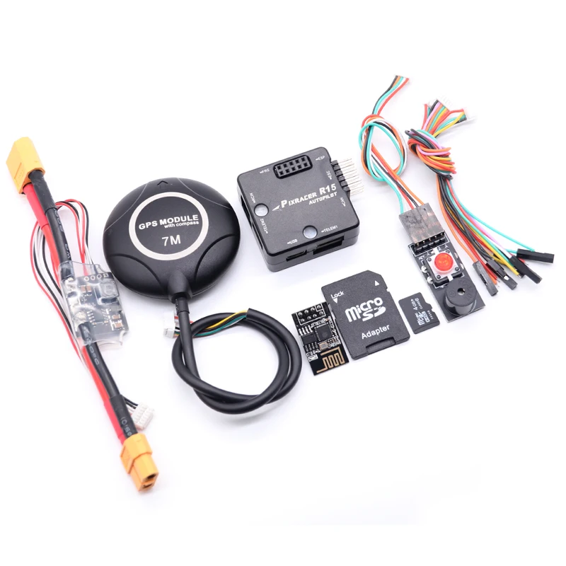 Контроллер полета Pixracer R15 Autopilot xracer PX4 Pixhawk + 7 м GPS Дрон Квадрокоптер