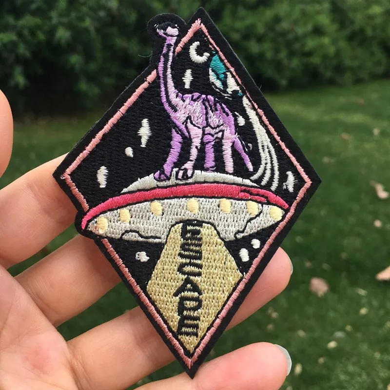 Праджня в винтажном стиле виде динозавра патч Сталкер вышитые патчи для глажения