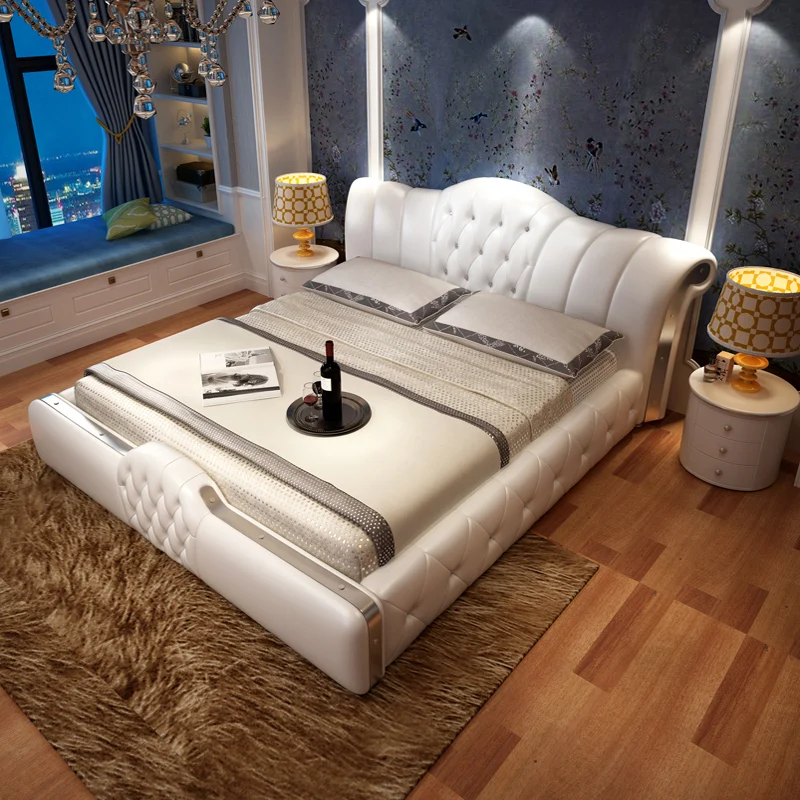 Умная кровать с рамкой спальная мебель подсветкой для спальни спальни|Кровати| |