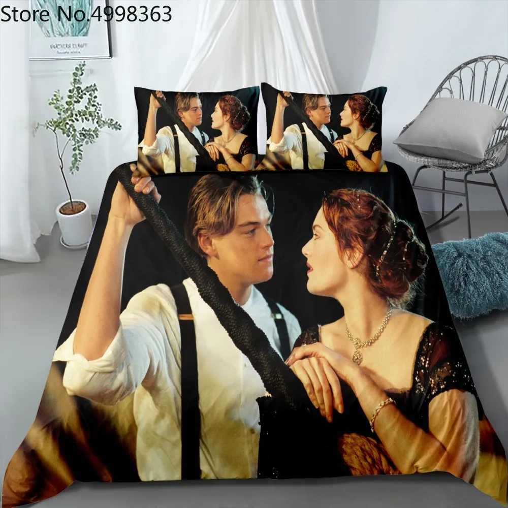 Комплект постельного белья с 3D принтом Jack and Rose Titanic пододеяльник наволочки