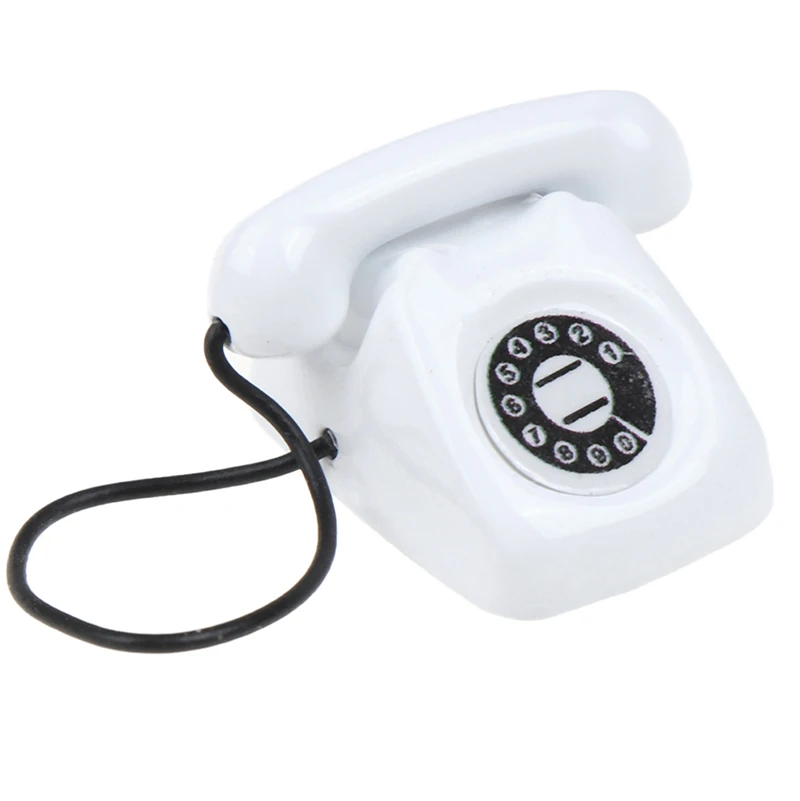 

Mini Telephone Phone Kid Toy 1/12 Dollhouse Miniature Scene Model Accessories