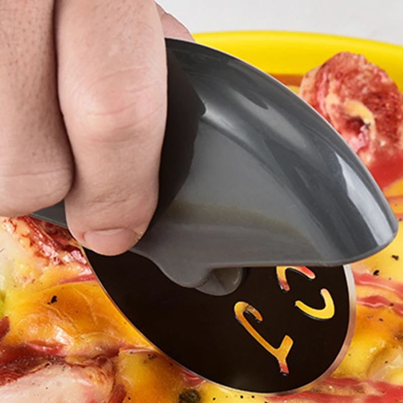 

Креативная круглая варочная панель для пиццы, нержавеющая сталь, антипригарный резак для торта, нож-Лопатка, нож для пиццы, кухонный инструм...