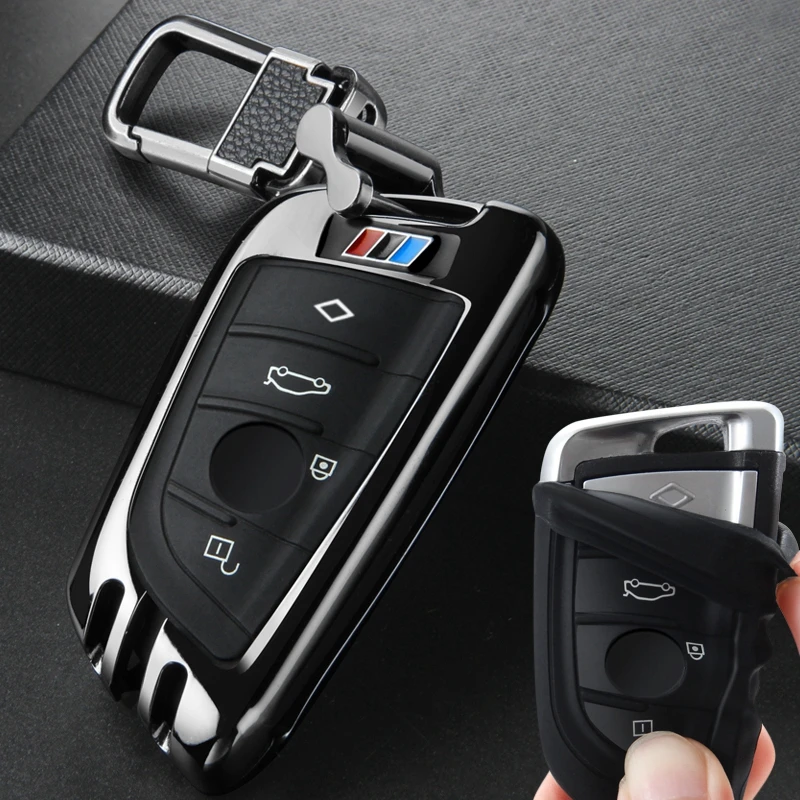 

Car key case cover fob key ring FOR BMW F15 F16 F48 E53 E70 E39 F10 F30 G30 G38 525 540 740 1 2 5 7 Series 218i X1 X3 X4 X5 X6