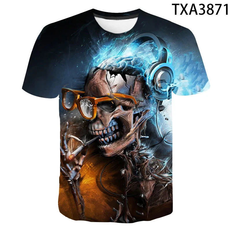 

Human Skeleton 2020 Summer 3D T shirt Boy Girl Kids Fashion Streetwear Men Women Children Printed T-shirt Cool Tops Tee