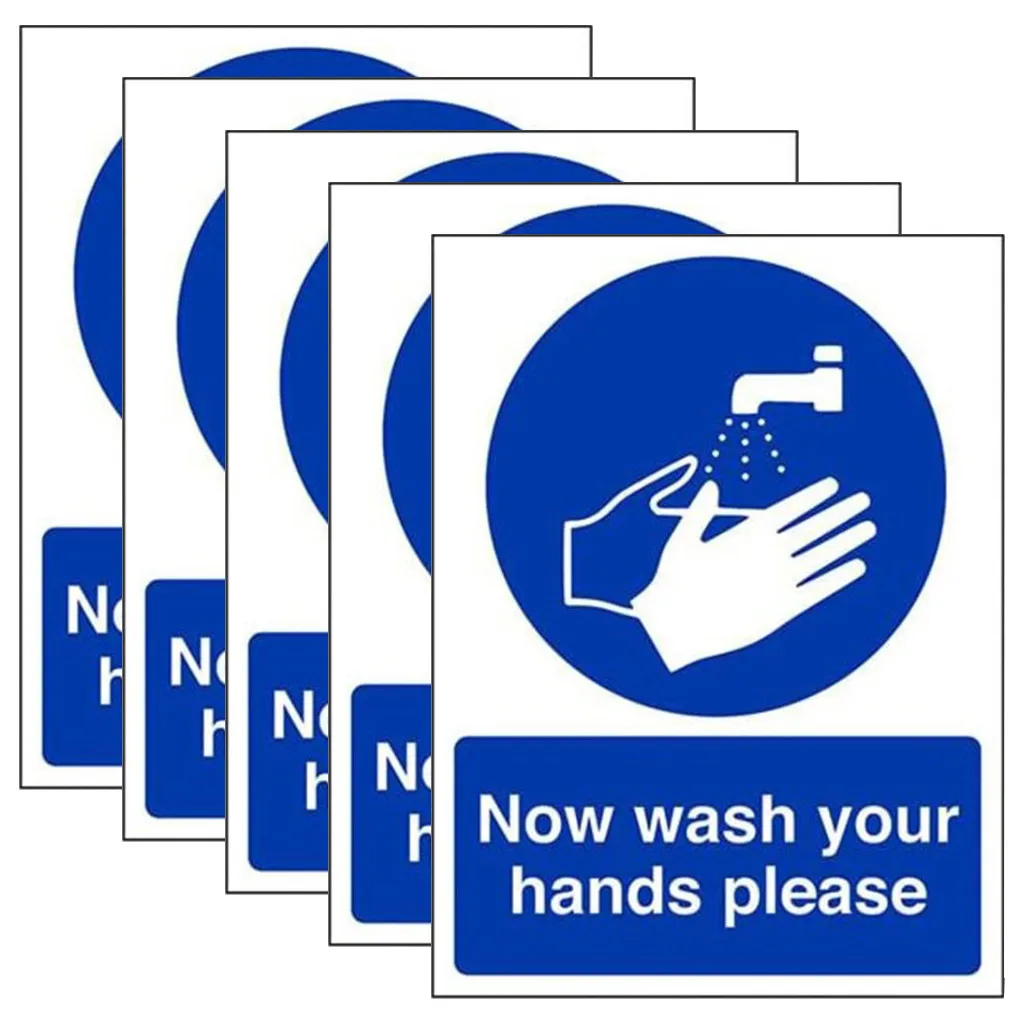 Новое поступление. Промойте руки. Пожалуйста подпишите наклейку 150 мм X 200 мм. 5 шт.