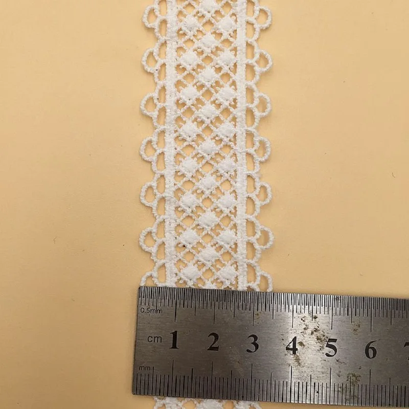 Водорастворимый Шелковый цветок шириной 3 5 см кружевная отделка по краю ленты