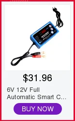 12 V автоматическое автомобильное зарядное устройство для авто мотоцикла свинцово-кислотные батареи интеллектуальная зарядка 12 V Вольт 6 A AMP