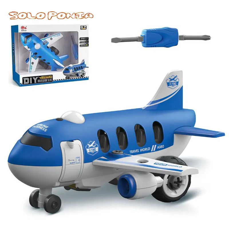 

Nut Disassembly Loading Unloading Engineering plane and police car Child Screw Boy Creative Tool Education Toy Car Model
