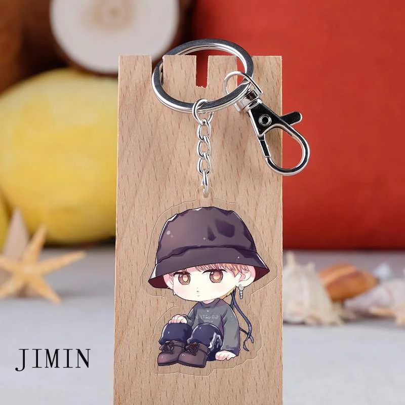 1 шт. Kpop Bangtan брелок для мальчиков RM Jimin V SUGA J-HOPE JUNGKOOK JIN милый мультяшный