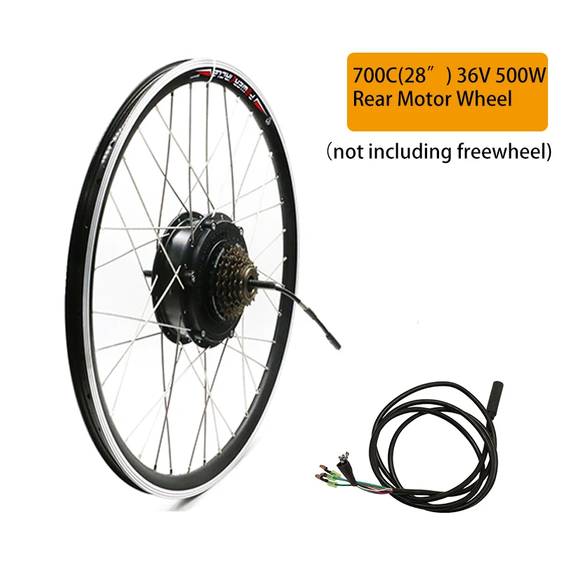700C 500W Rear Wheel 36V 250W 350W 500W Front Rear Hub Motor Wheel ebike Motor Kit Electric Bike Conversion Kit without Battery for 20'' 26'' 700C 28" Electric Bicycle eBIKE Conversion Kit Bicicleta Eletrica - Цвет: 700C 500W Rear Wheel