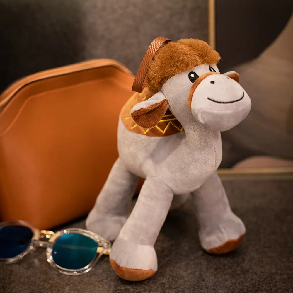 Игрушка-имитация животного 25 см плюшевая набивная кукла-верблюд реквизит для