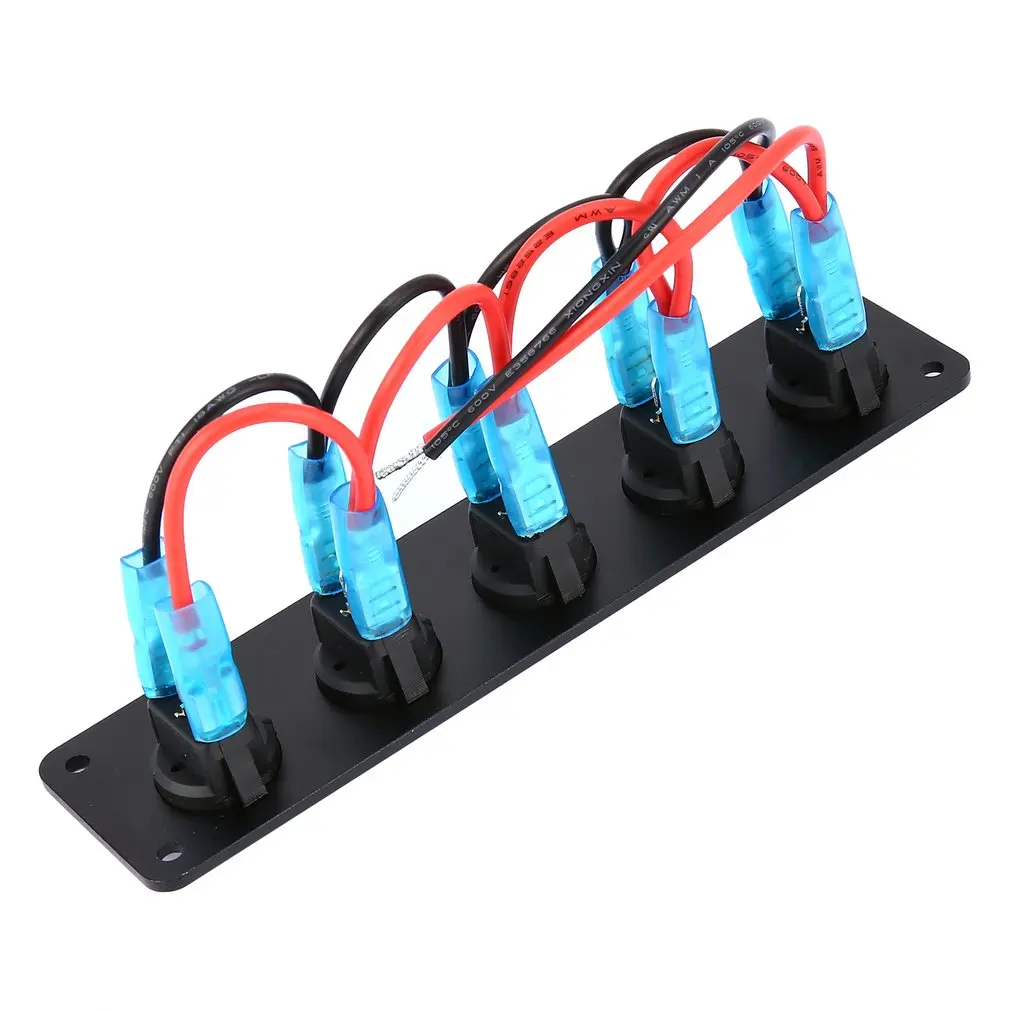 5 Gang 12V Rocker Switch for Car Marine Boat Circuit Breakers Overload Protected LED Light Panel | Обустройство дома