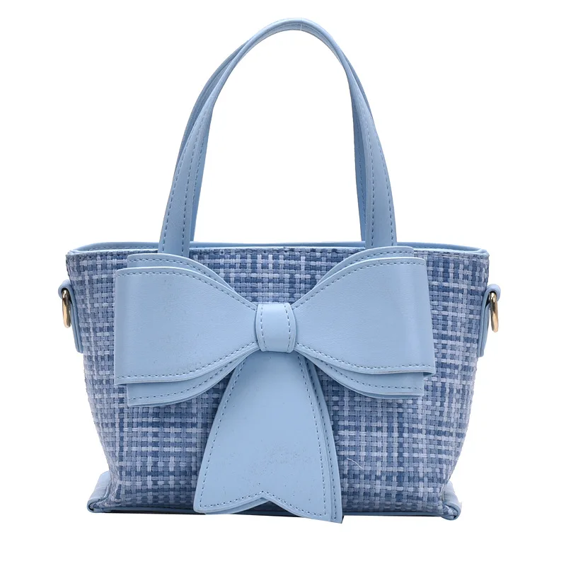 

Women handbag 2020 new summer sweet bow messenger shoulder bag lattice fashion wild chain bag elegant bucker cell phone pocket