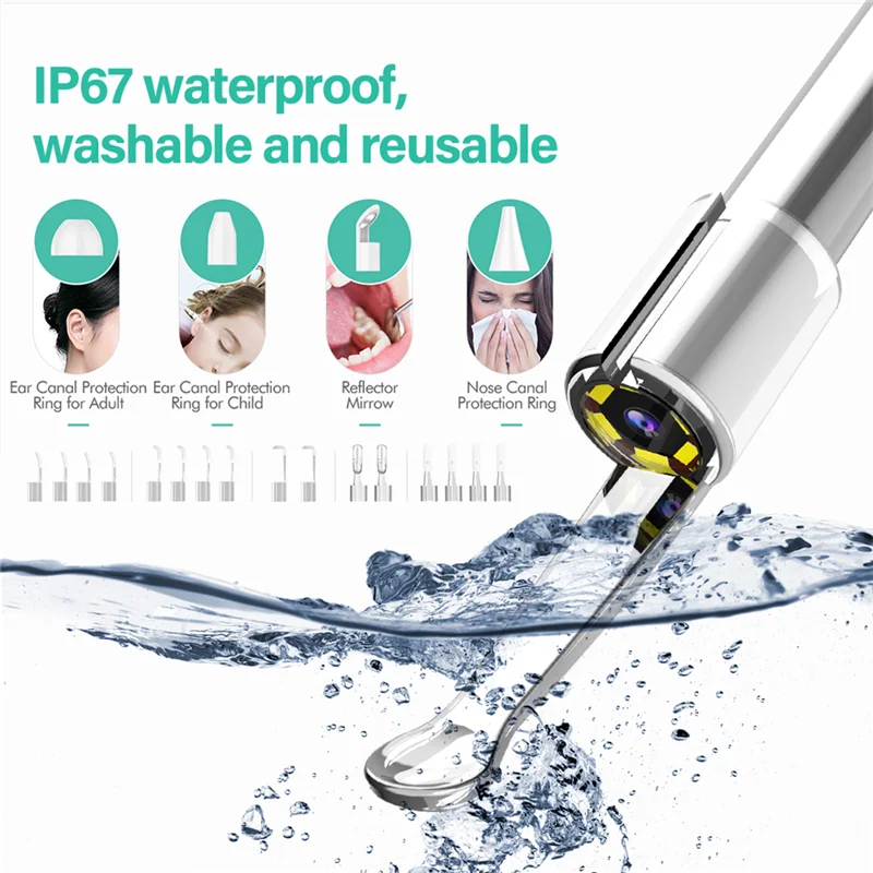 

WiFi Otoscope Ear Cleaner 3.9mm Camera Ear Wax Remover Wireless LED Light Endoscope Visual Ear Pick Cleaning for Android IOS