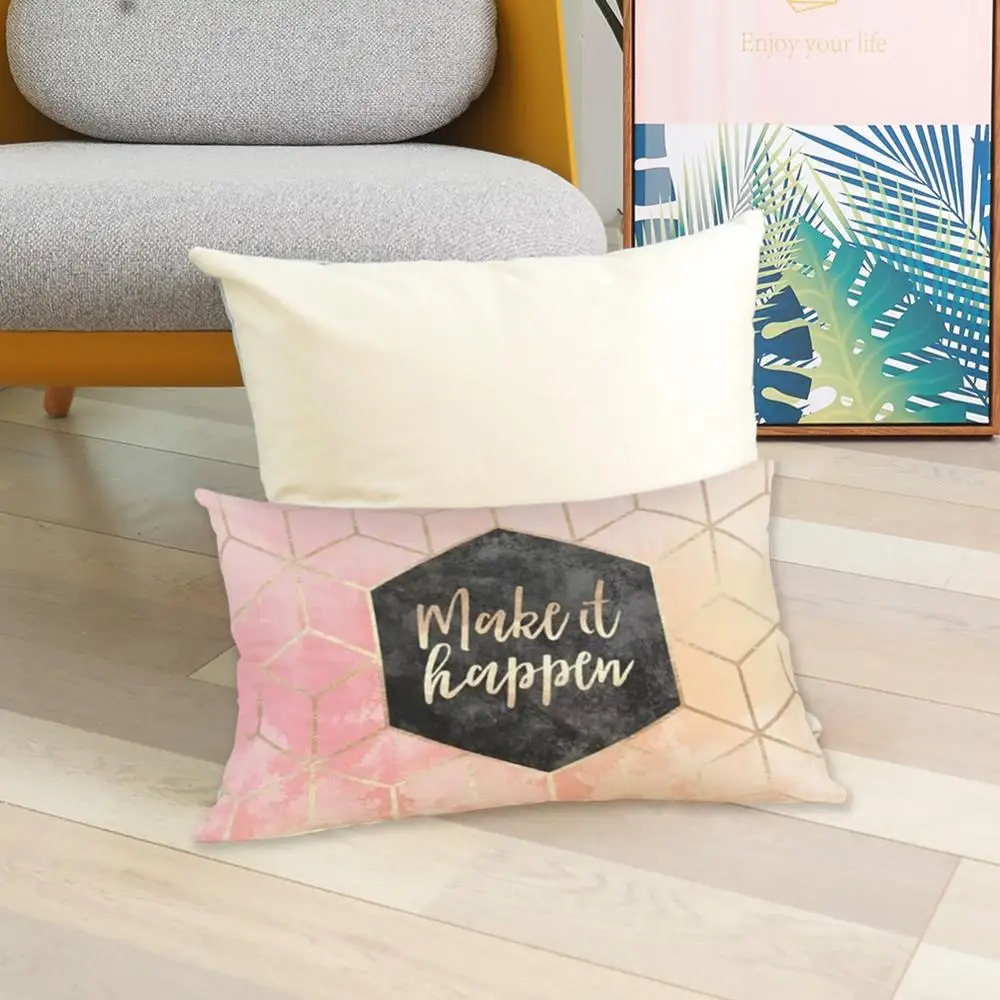 30*50 см геометрический короткий плюшевый прямоугольный Чехол на подушку мягкий