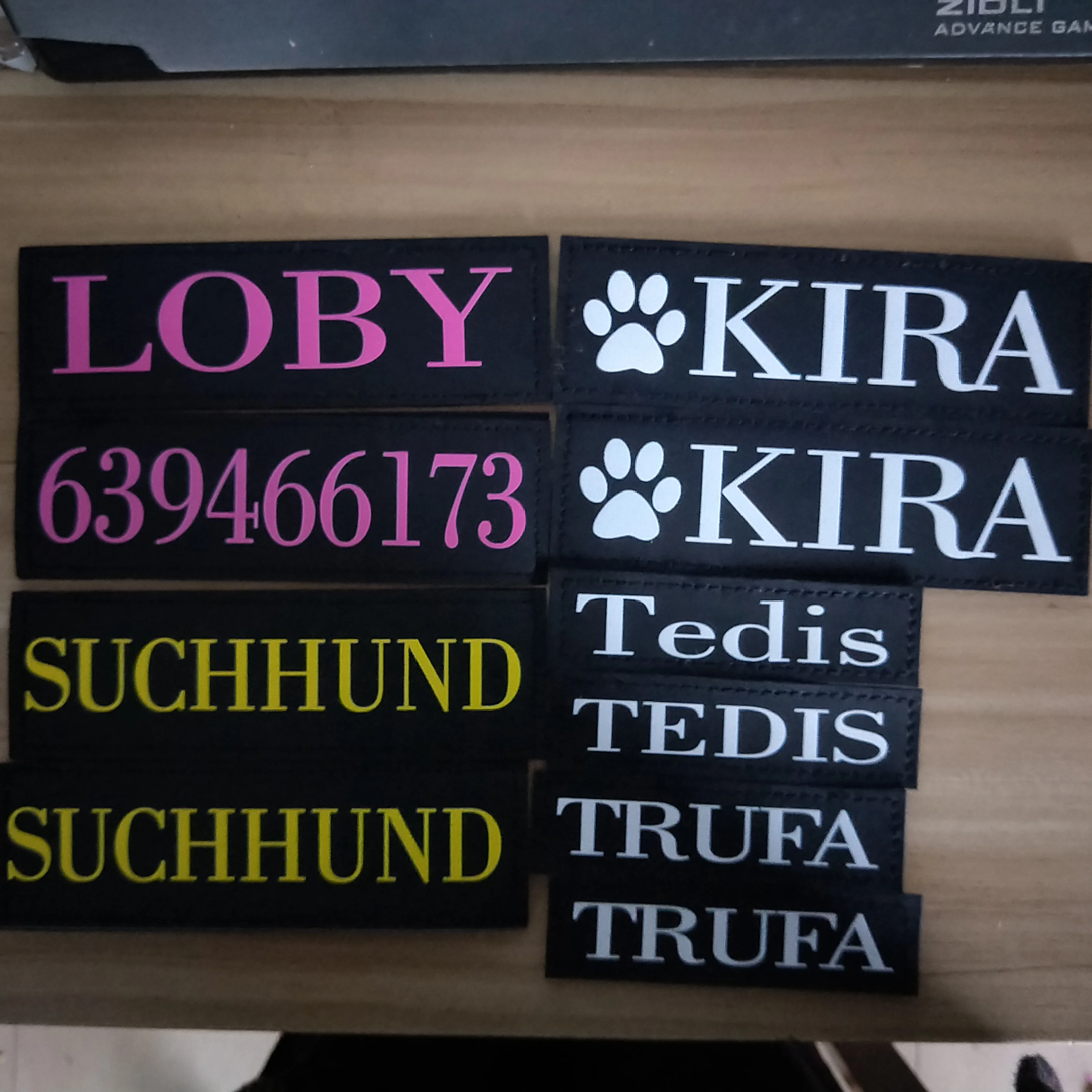 Яркая табличка с именем собаки ярлыки на заказ светоотражающая светящиеся