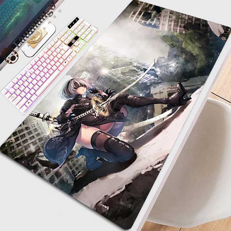 

Mouse Pad Cute Gamer Girl Carpet Xxl Pc Complete Mats Large Gaming Desk Mat Extended Accessories Mause Anime Hot Nier Automata