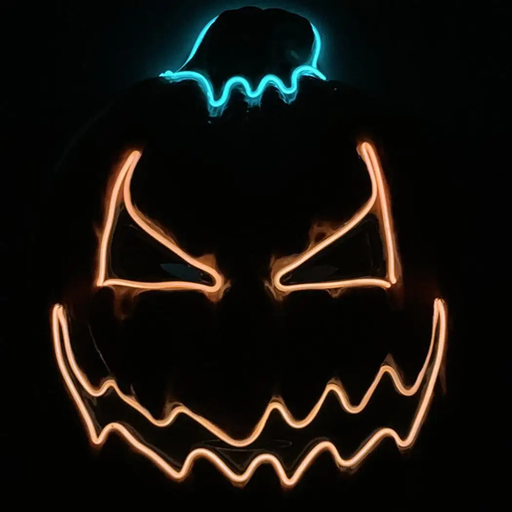 Хэллоуин Тыква светодиодный маска очистка маски выбор тушь для ресниц костюм DJ