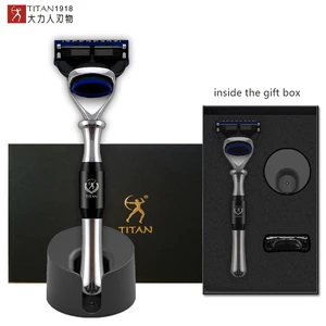 Безопасная бритва Titan, металлическая ручка, бесплатная доставка, Высококачественная бритва, Сменное лезвие