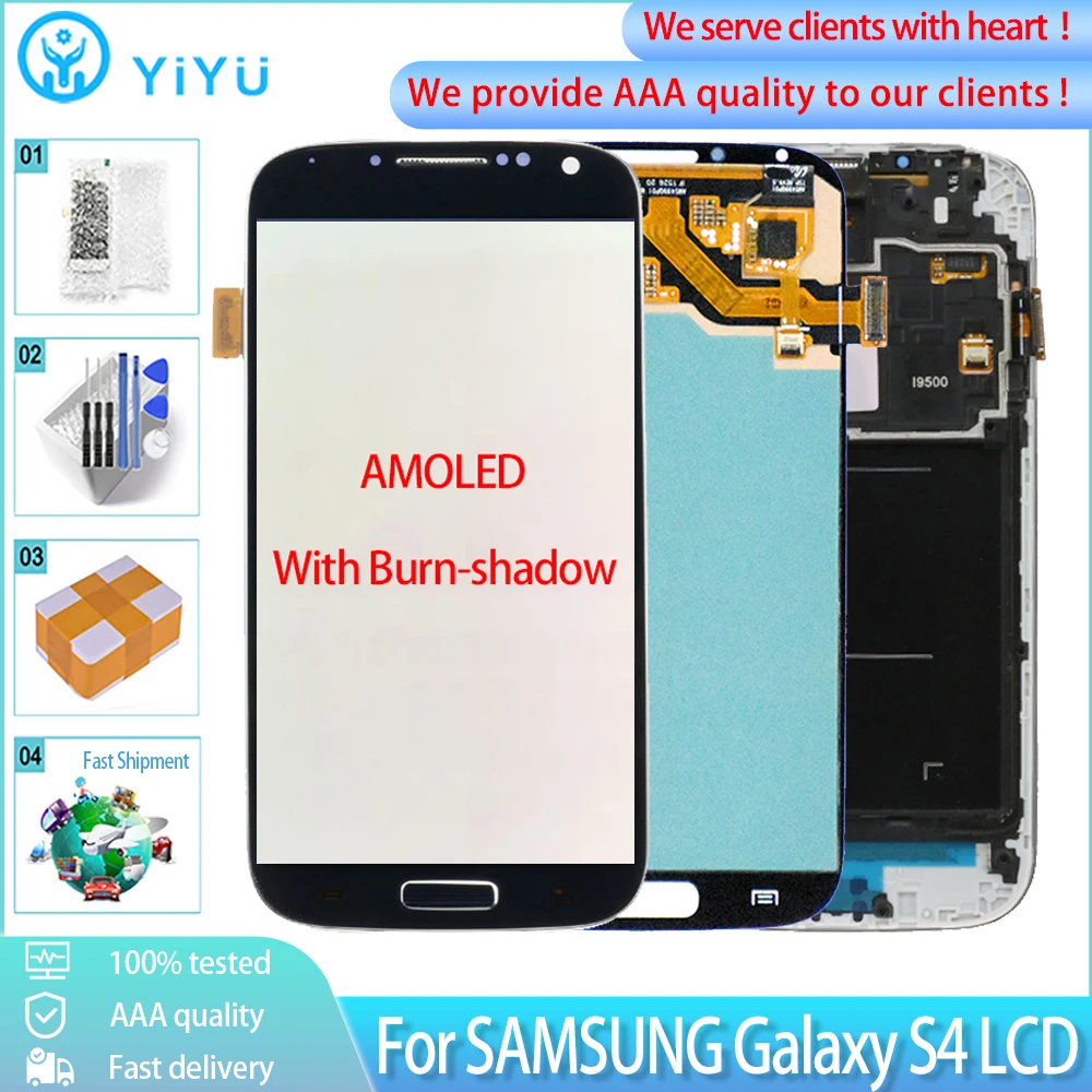 ЖК-дисплей AMOLED 5 0 дюйма для Samsung Galaxy S4 i9500 i9505 i9506 i337 экран с дигитайзером в сборе