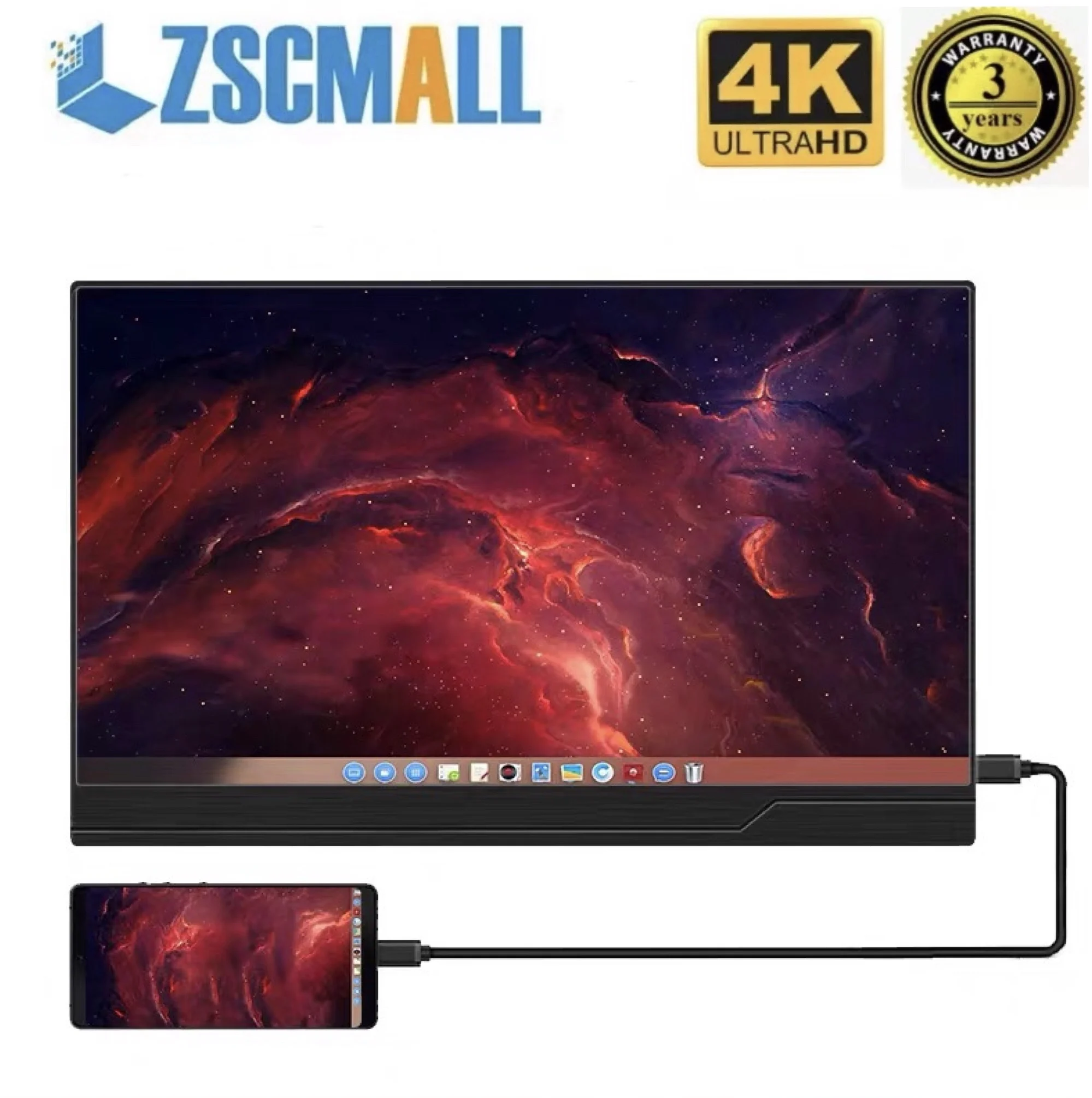 Портативный монитор ульсветильник и ультратонкий игровой с экраном 15 6 дюйма 4K