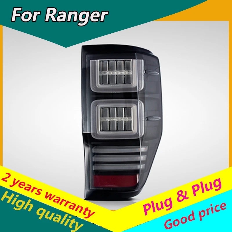 

Car Styling for For Ford Ranger Tail Light 2012-2018 Led new ranger T6 Taillights Rear Lamp Assembly Dynamic turn signal
