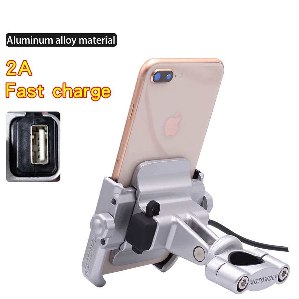 motowolf motorcycle phone holder with usb power charger mobile cell phone mount motorbike mountain bike holder moto accessories free global shipping