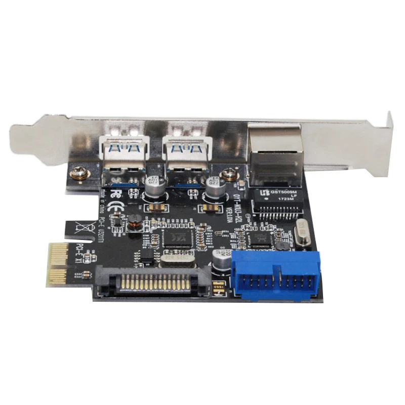 Адаптер Ethernet с 3 портами USB 0 Мбит/с PCI-E на RJ45 |