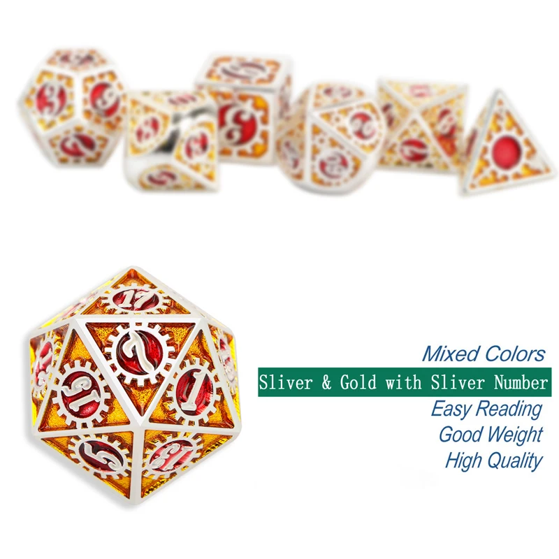 Металлические игральные кости Dnd комплекты подземелья и дракон D20 D & многогранные