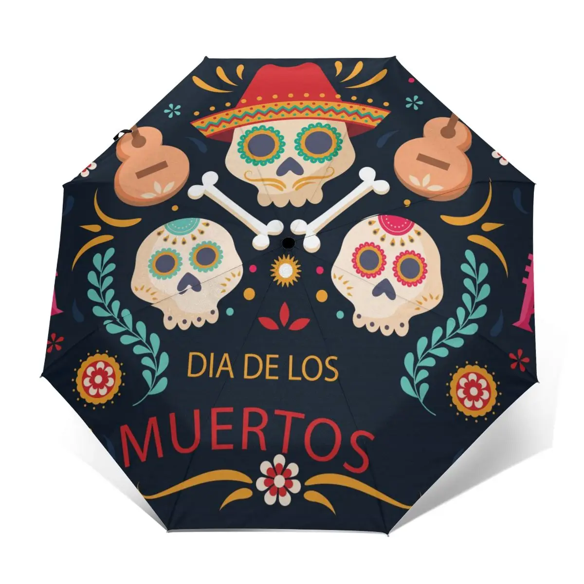 

Ветроустойчивый полностью автоматический зонт с принтом «День мертвецов», 3 складных зонта, дорожный автомобильный зонт