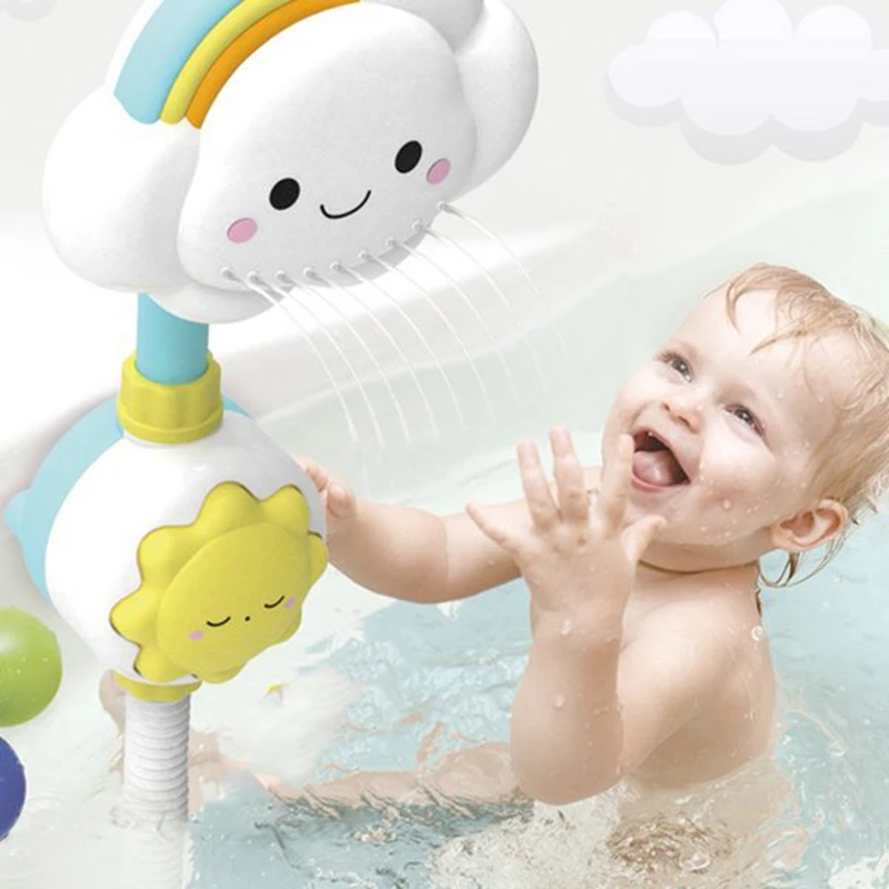 

Cute Baby Bath Toys Set Cloud Faucet Shower Children's Bath Spout Play Water Swimming Bathroom Bathing Toys for Kids