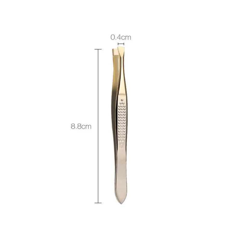 

1PCS Stainless Steel Tweezers Anti-static Tweezers Eyebrow Tweezers For Eyelash Extensions Flat Slant Tip Facial Makeup Tools