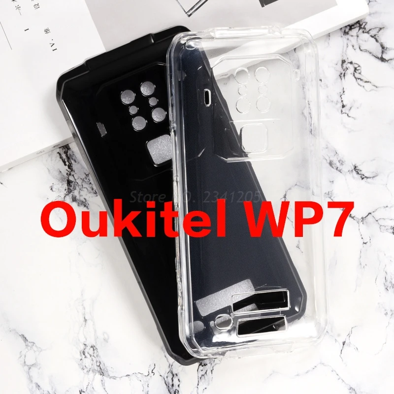 

Soft Black TPU Case For Oukitel WP7 Silicone Case Protective Transparent Phone Case For Oukitel WP7 WP6 WP5 Pro Couqe Funda etui