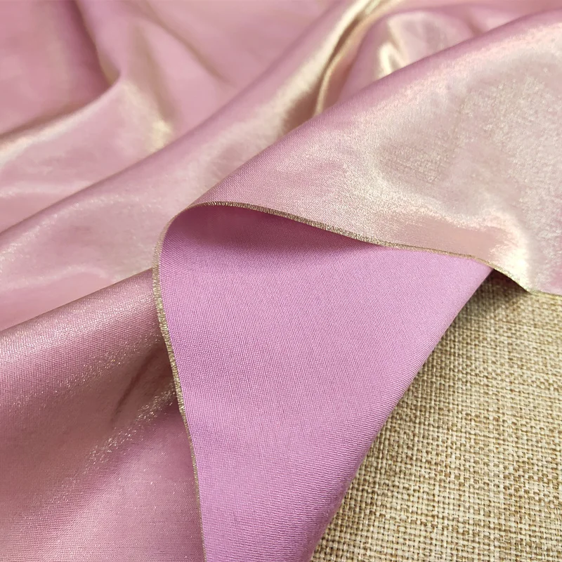 Фэнтезийная атласная ткань карамельных цветов для шитья галстука-бабочки Модный